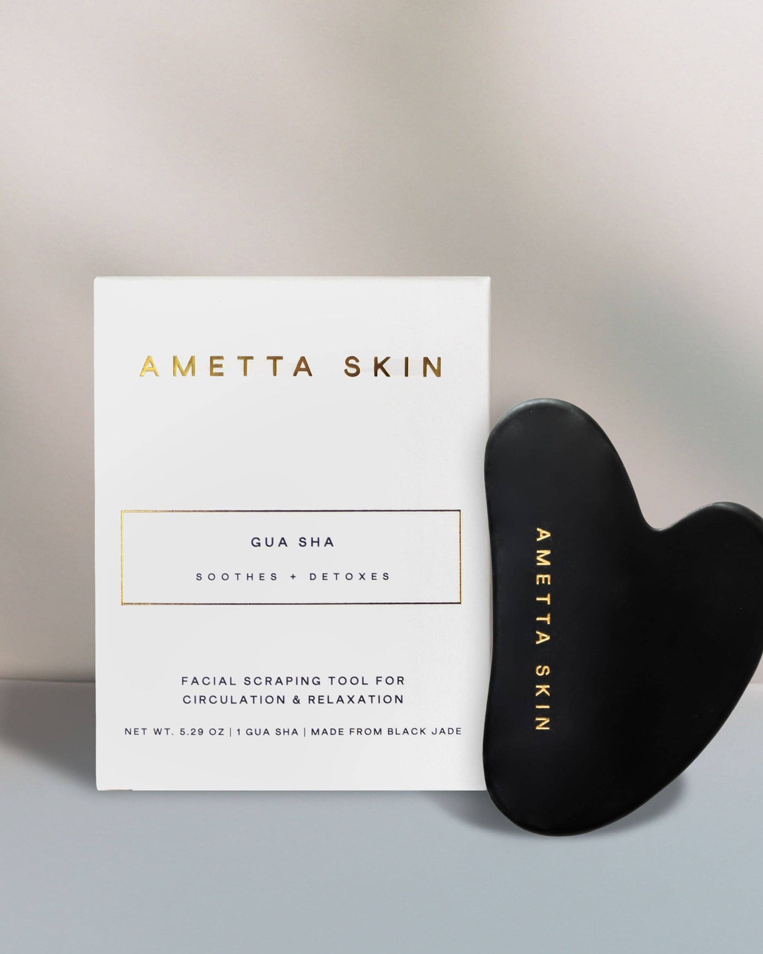 Gua Sha en jade noir